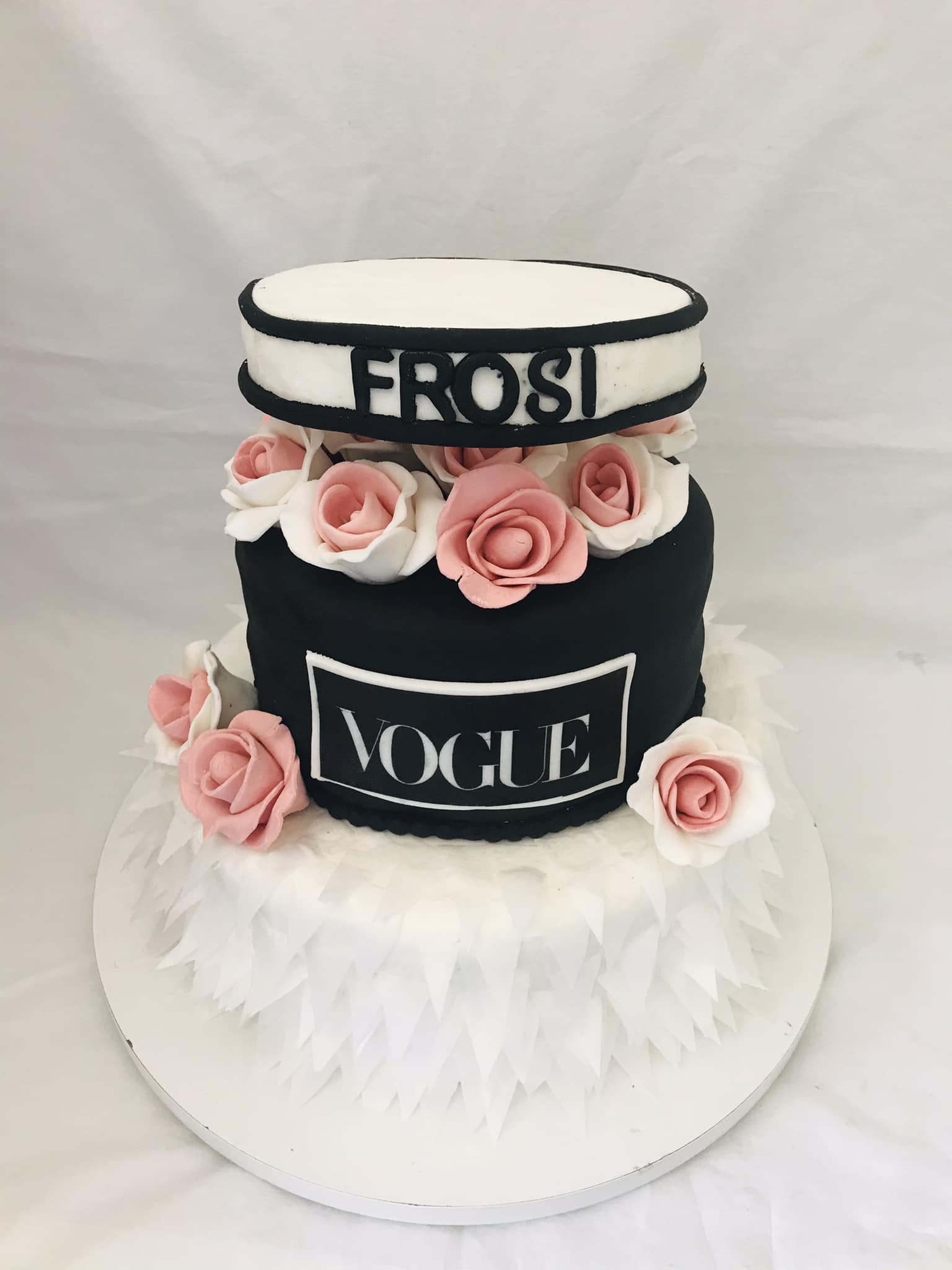 Розова торта со рози